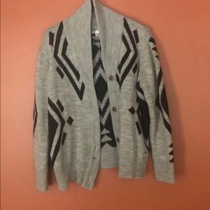 Grey Open Face Cardigan